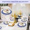 200 Pcs Doilies Paper Doilies Lace Paper Doilies Disposable Foil Lace Paper Doilies Placemats Doily Paper Pad Paper Placemats for Cakes Crafts Party Wedding Decor (Dark Blue)